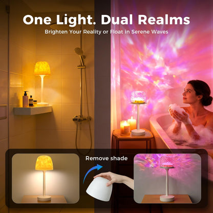 Waterproof Shower Lamp & Ocean Wave Projector