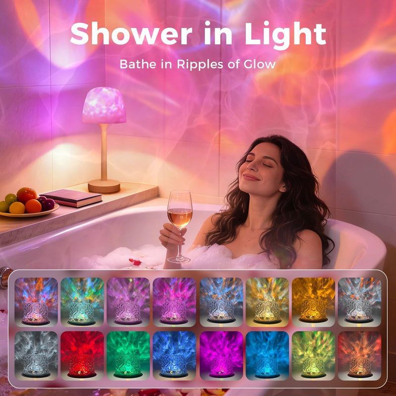 Waterproof Shower Lamp & Ocean Wave Projector